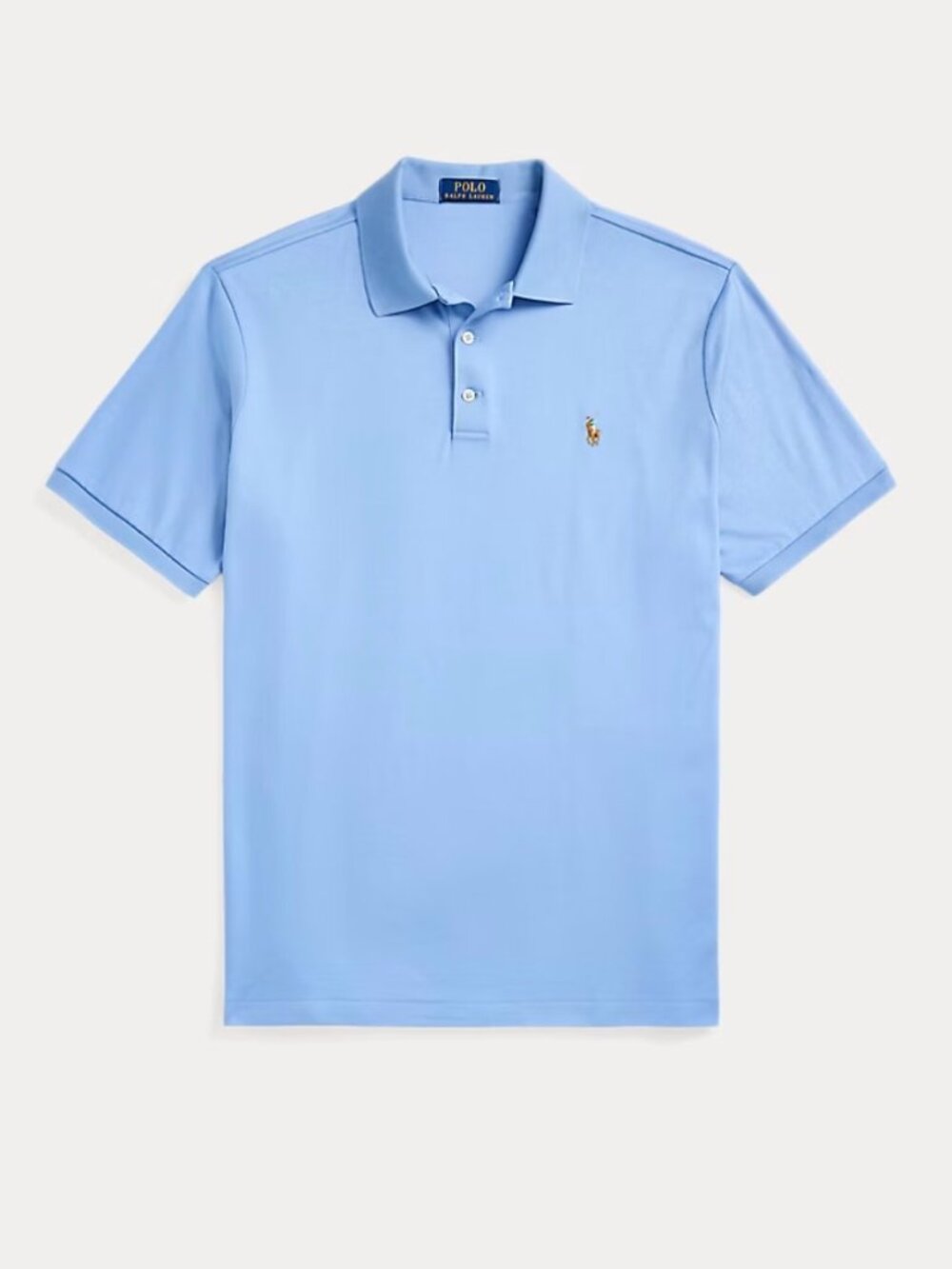 POLO RALPH LAUREN Classic Fit Soft Cotton Polo Shirt LARGE Sky Blue NWT